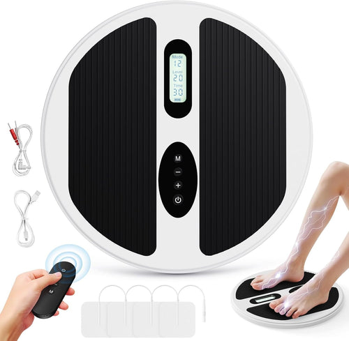 EMS TENS Foot Massager Pain Relief Circulation Booster 12 Modes 20 Intensities