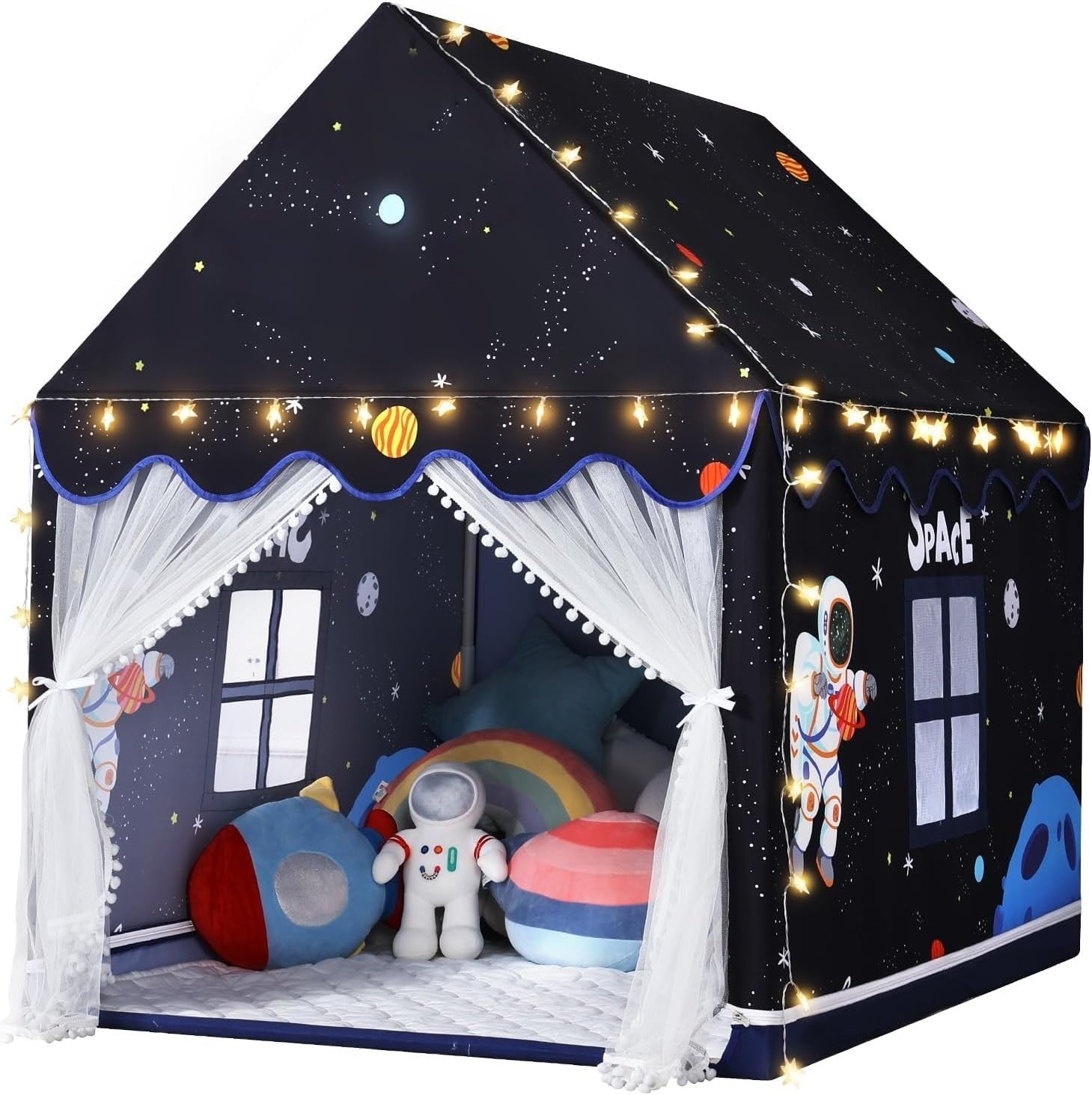 Kids Space Play Tent Indoor Outdoor w/ Mat Large Playhouse Toddler Gift