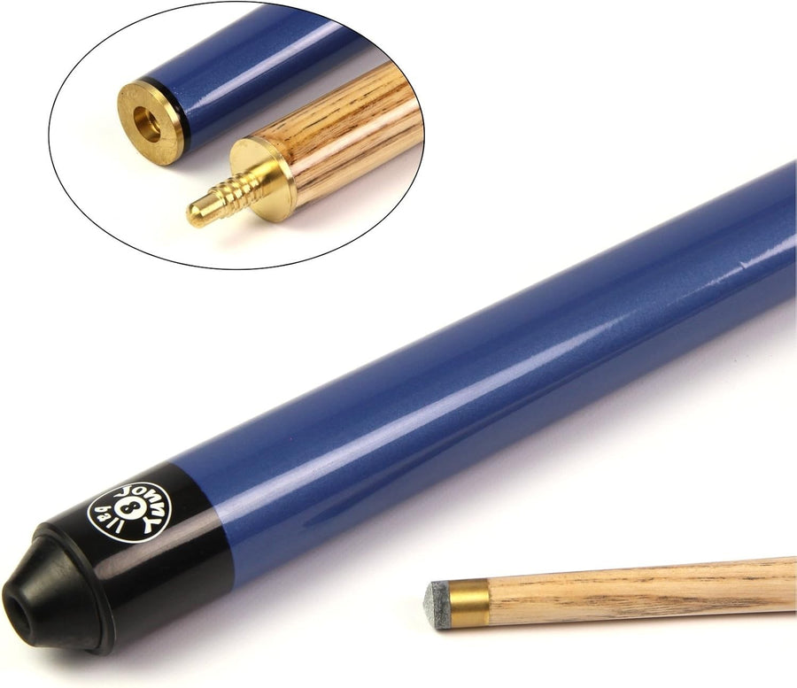52" Short Ash Snooker Pool Cue 2 Piece 10mm Tip Small Spaces