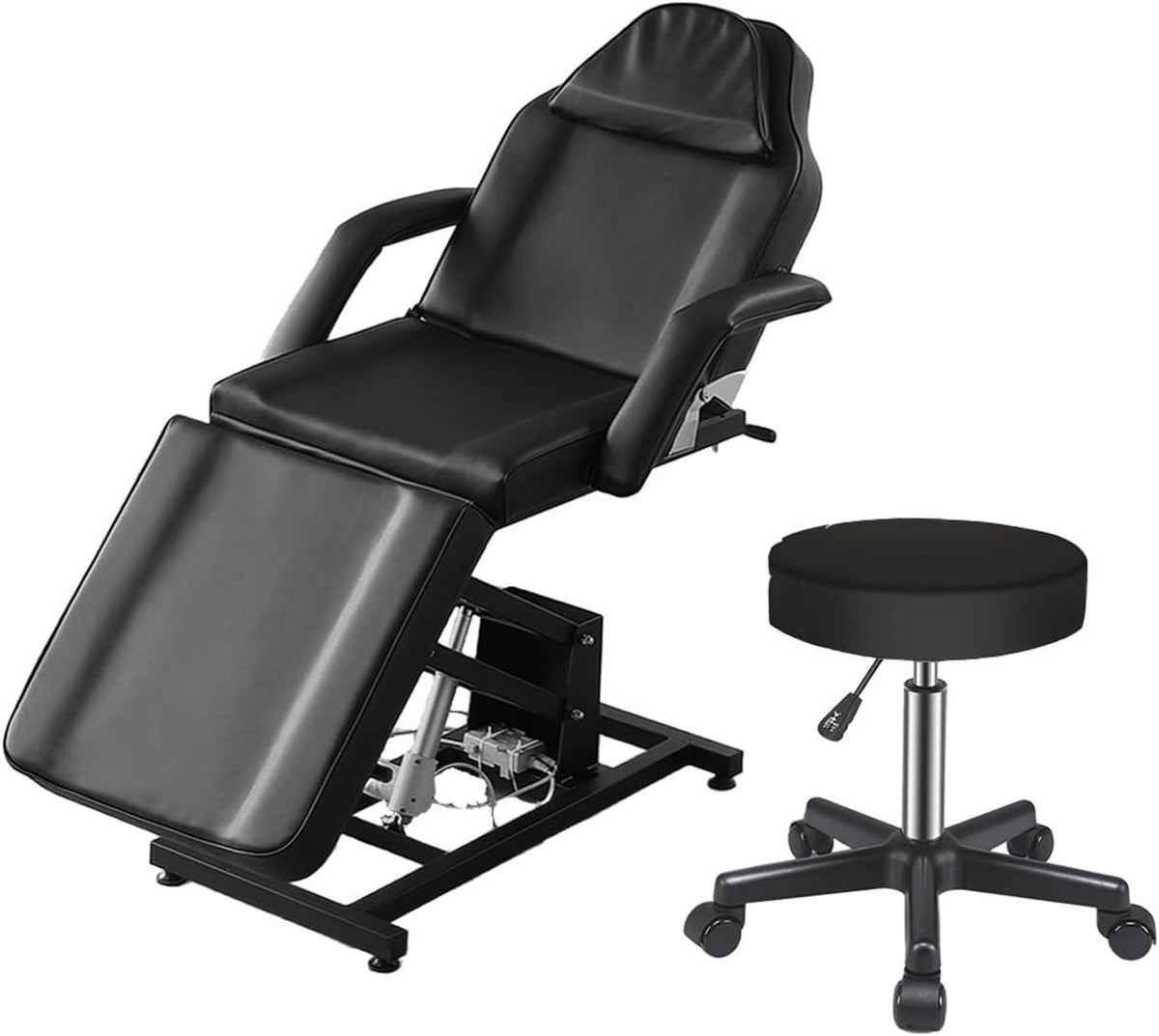 Electric Swivel Reclining Salon Chair Adjustable Beauty Spa Tattoo Seat