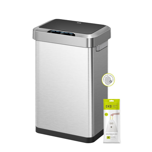 45L Stainless Steel SensorBin Silver Soft Close