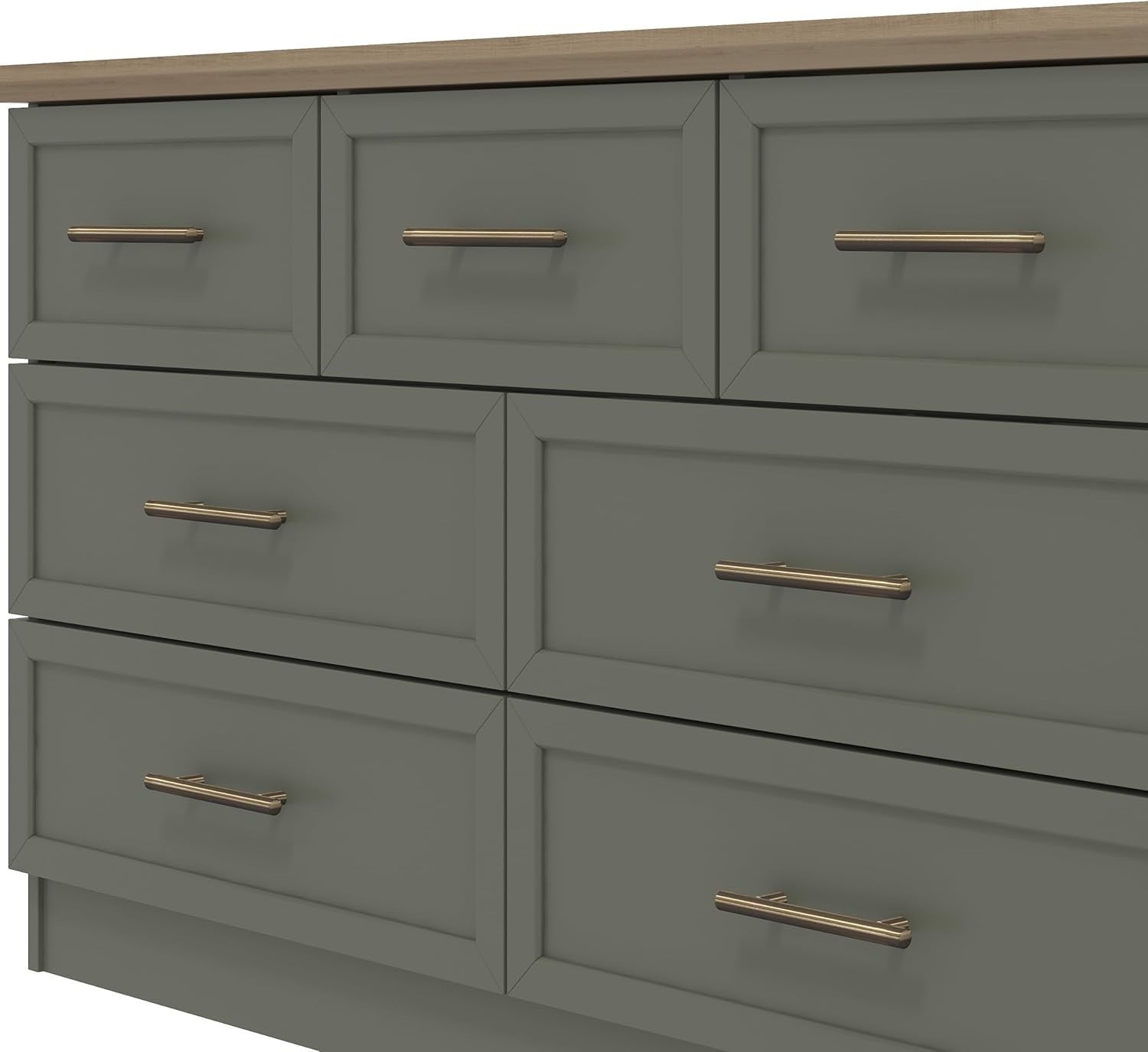 7-Drawer Storage Chest with Oak Top | Durable, Versatile Bedroom Organizer