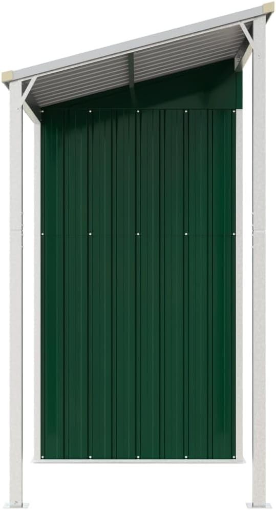 Metal Garden Shed Outdoor Tool Firewood Bike Storage 277x111x181cm Green