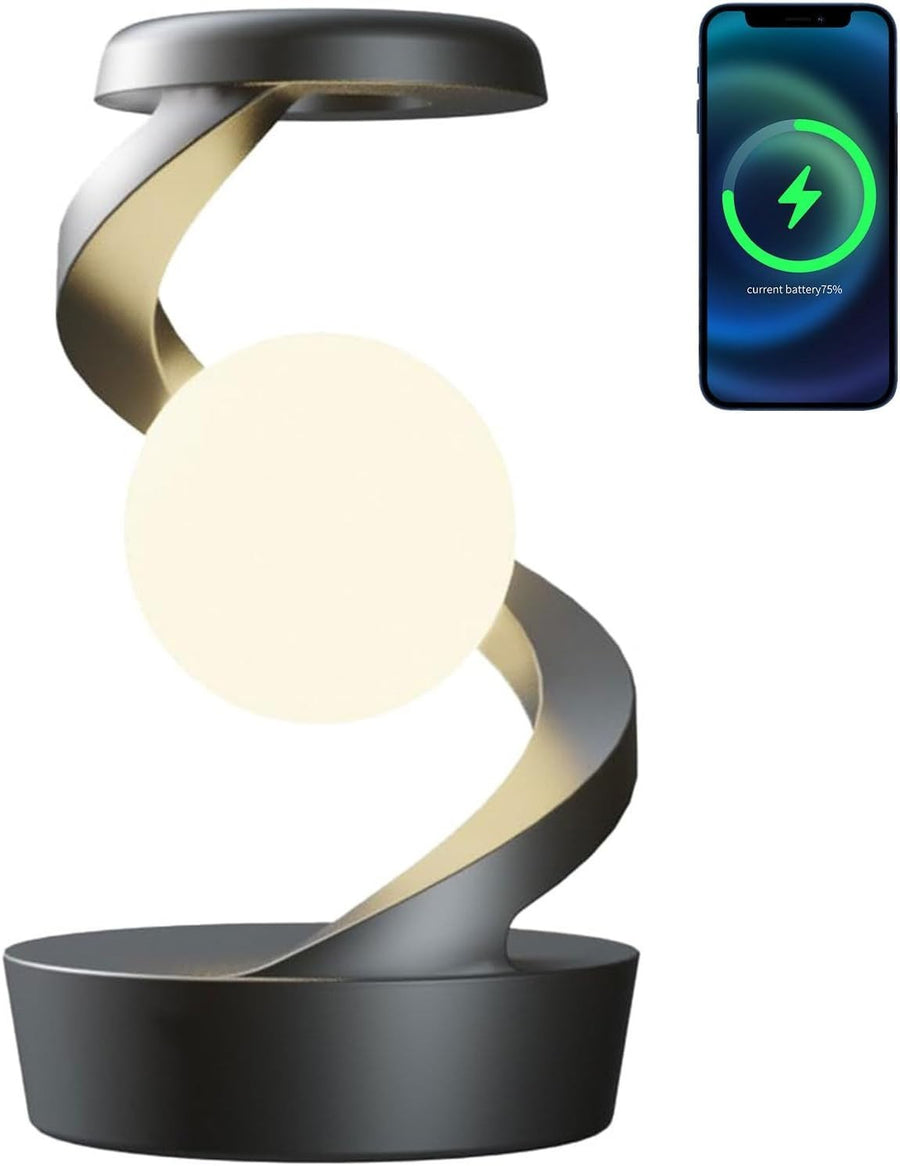 Levitating Moon Lamp RGB Floating Night Light Wireless Charger Sensor