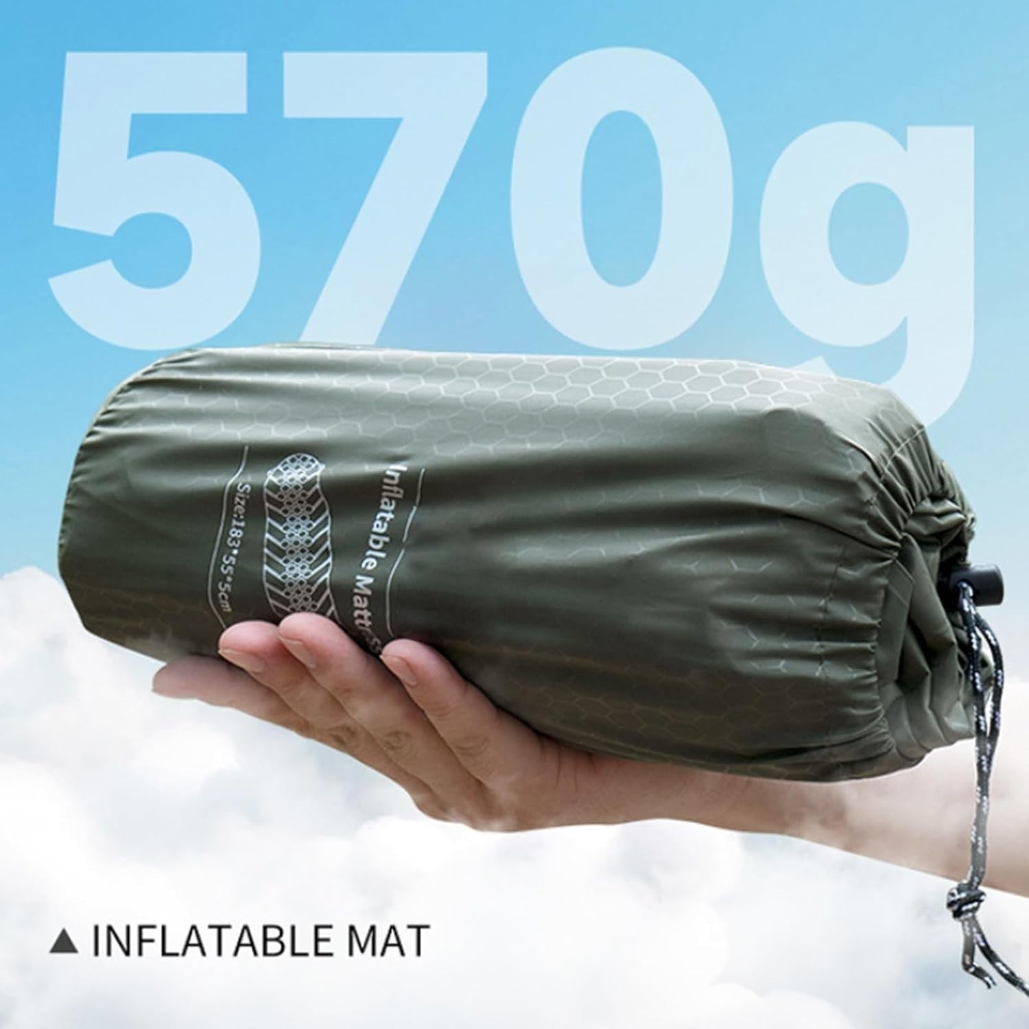 Inflatable Camping Air Mattress Foldable Bed Pad for Tent Car Beach