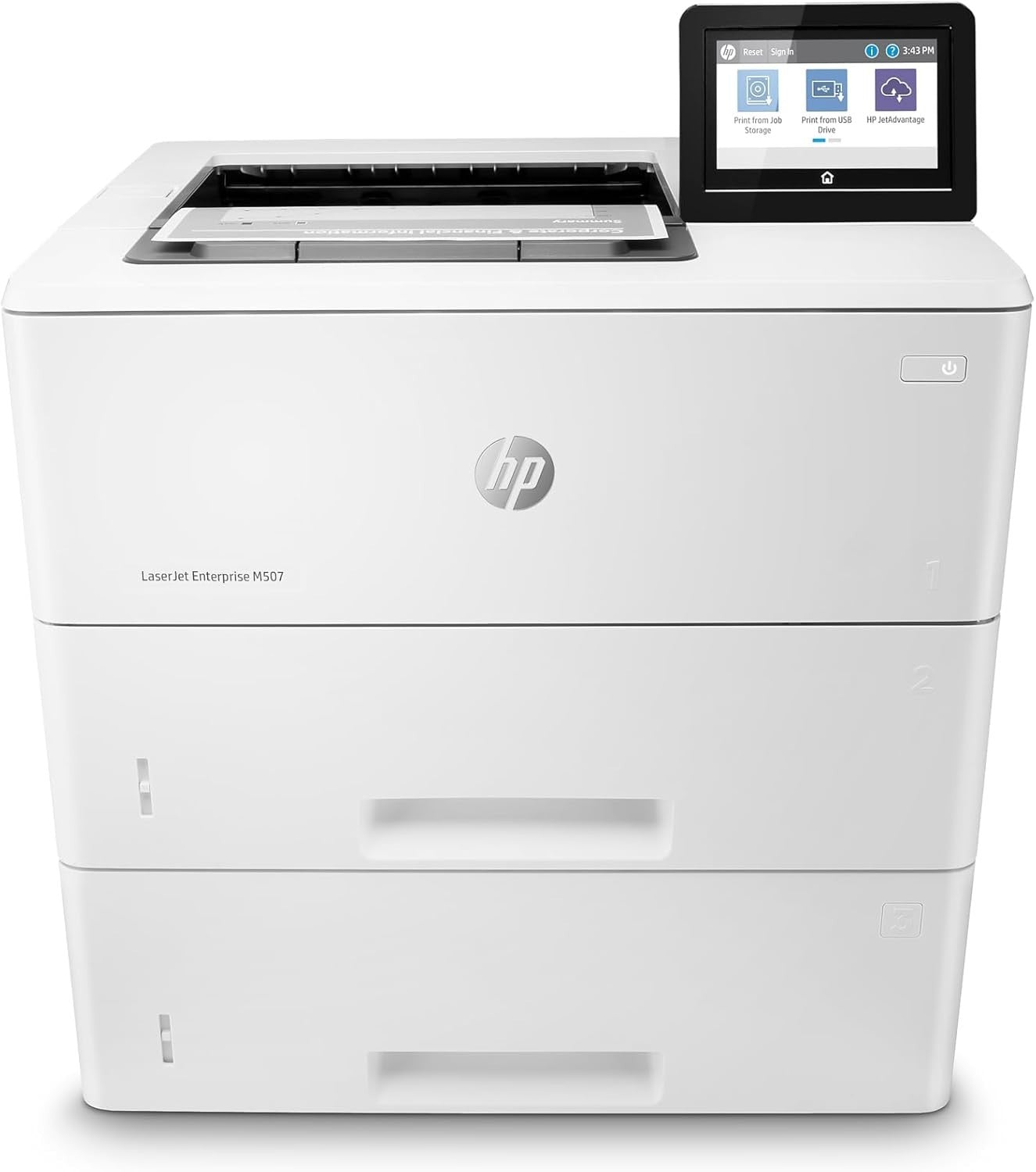 White Enterprise Mono Laser Printer M507x Fast Wireless Duplex