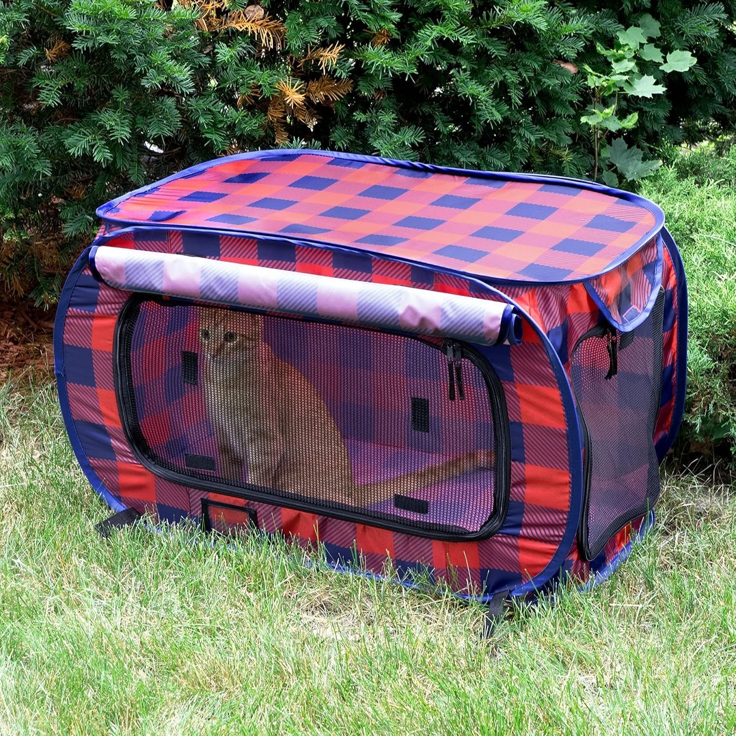 Portable Cat & Dog Travel Kennel Crate w/ Pad | Waterproof, Foldable, 80cm