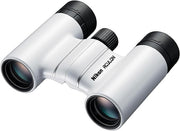 8x21 Compact White Binoculars | Lightweight Travel Optics | Bright HD View
