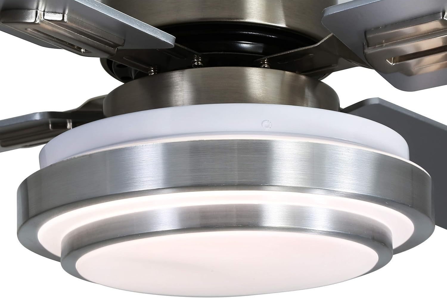 52" Ceiling Fan with LED Light, Brushed Nickel, Remote Control【A+】