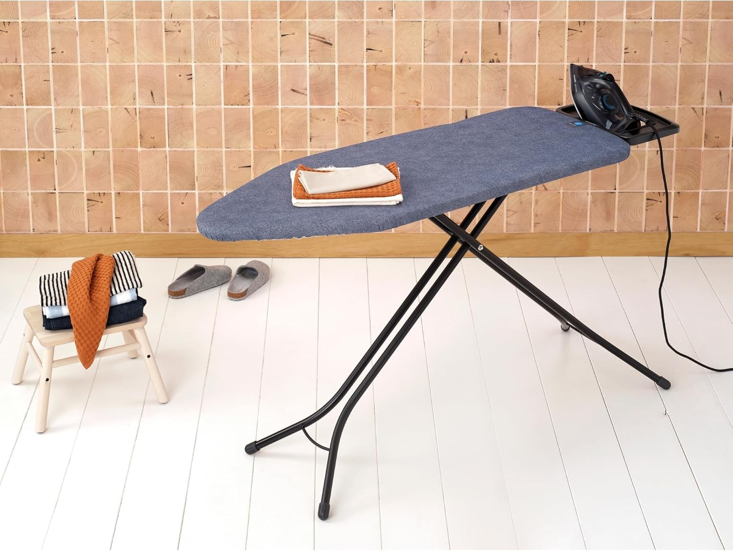 XL Ironing Board Height Adjustable Steam Iron Rest Foldable 124x45cm