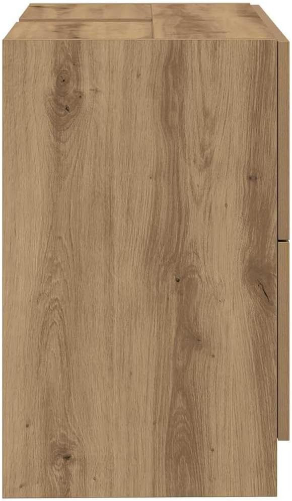 Artisan Oak Under Sink Bathroom Cabinet 78x37x59cm Rustic Vanity Storage Unit