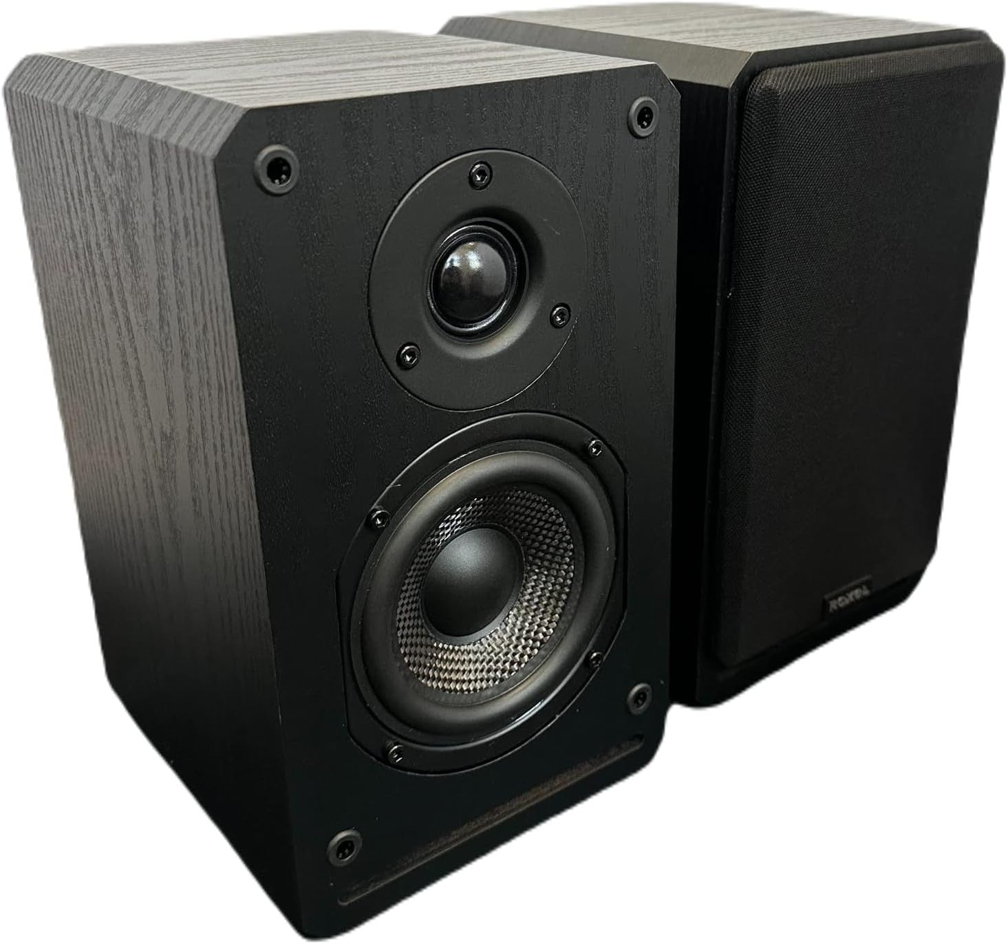 Bookshelf Speakers 150W RMS Carbon Fibre Woofer Silk Dome Tweeter Deep Bass
