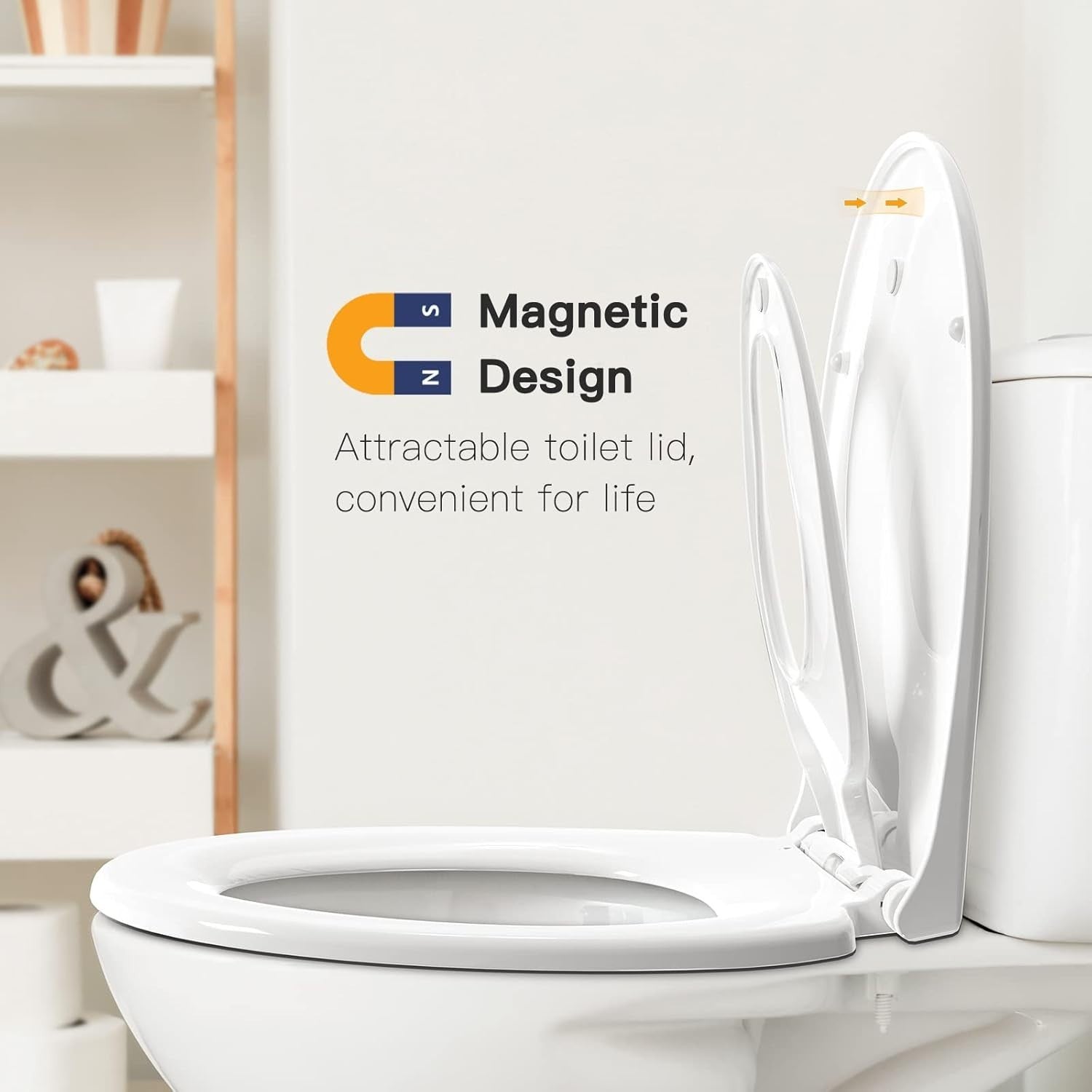 Family Toilet Seat Soft Close Removable Child Seat Quick Release Top Fix White