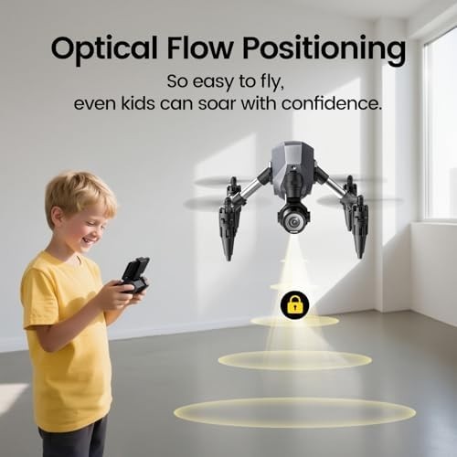 Mini 1080P HD Camera Drone with 3 Batteries, Optical Flow & 3D Flip