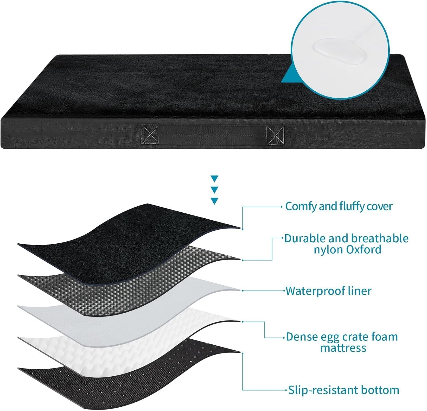 Small Orthopedic Dog Sofa Bed 71x48x15cm Waterproof Washable