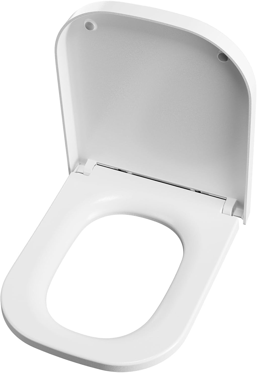 Luxury Square Soft Close Toilet Seat White Quick Release Heavy Duty 42.7x35cm
