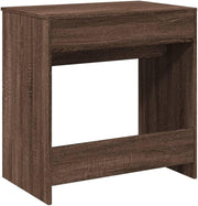 Modern Brown Oak Dressing Table Vanity Makeup Desk Mirror Storage Drawer