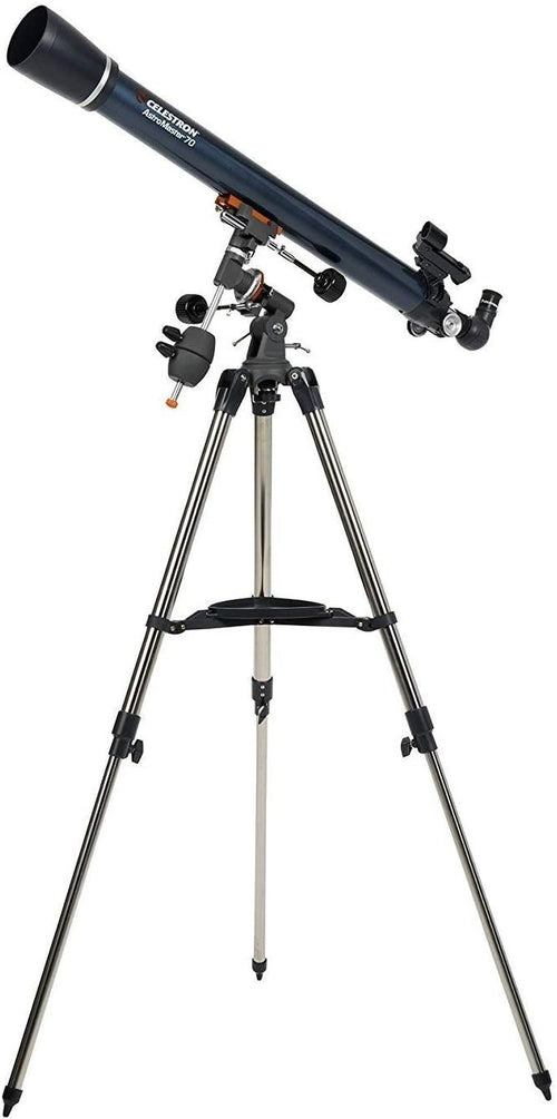 70mm Refractor Telescope with EQ Mount, Eyepieces & Starry Night Software, Blue