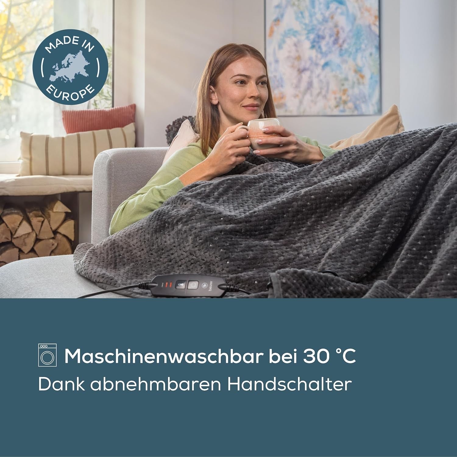 Heated Electric Throw Blanket Auto Shut Off Washable Soft Fleece 3 Heat Levels