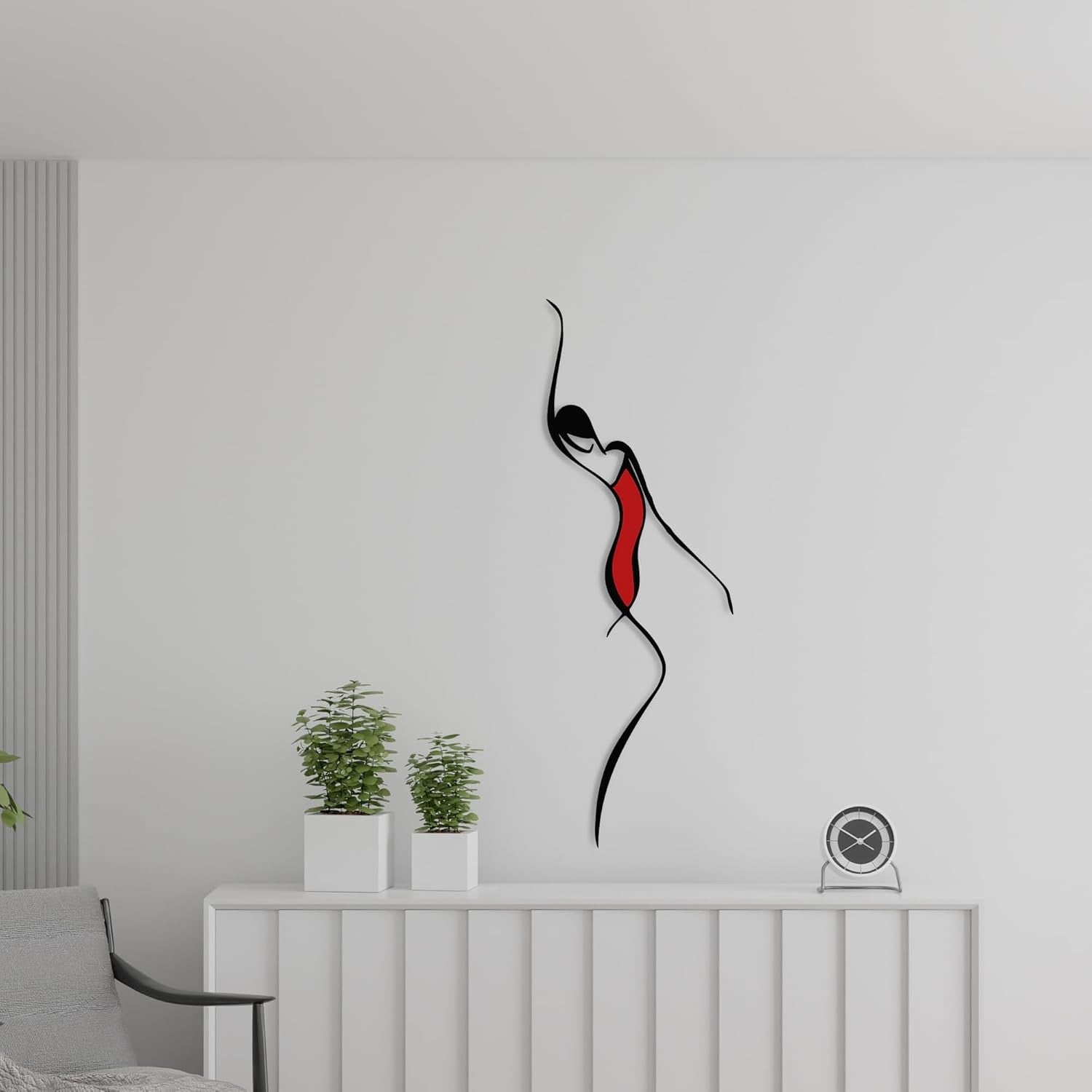 Metal Wall Art Modern Abstract Multicolor Face Sculpture Home Decor