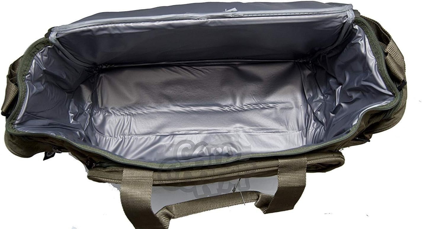 Carp Fishing Carryall & Rod Holdall Set 3+3 Green Insulated 12 Rod Capacity