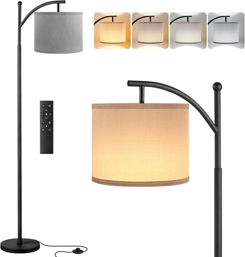 Modern Arc Floor Lamp Dimmable LED Remote Control Room Standing