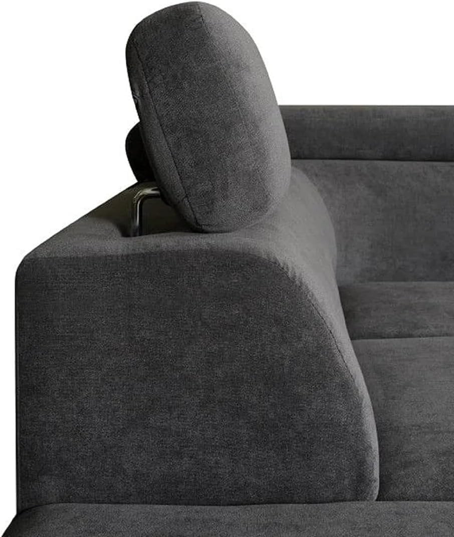 Pull Out Sofa Bed with Storage – Grey 5 Seater Corner Settee RH
