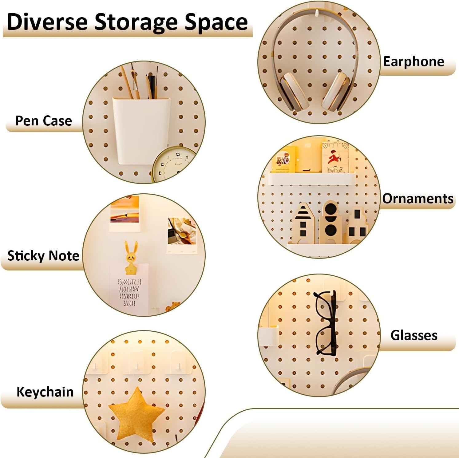 37.4" Desktop Hutch Bookshelf w/ Pegboard 2-Tier Desk Organizer Storage White