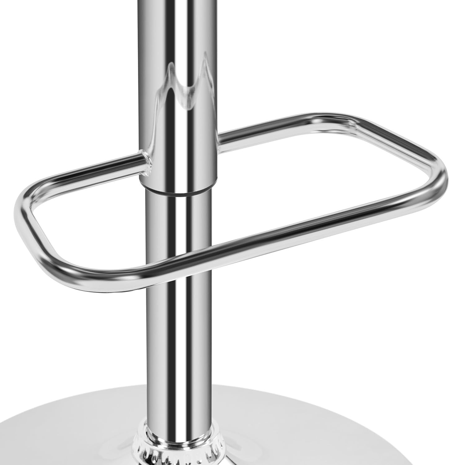 Adjustable Swivel Bar Stools with Backrest & Footrest – Light Grey