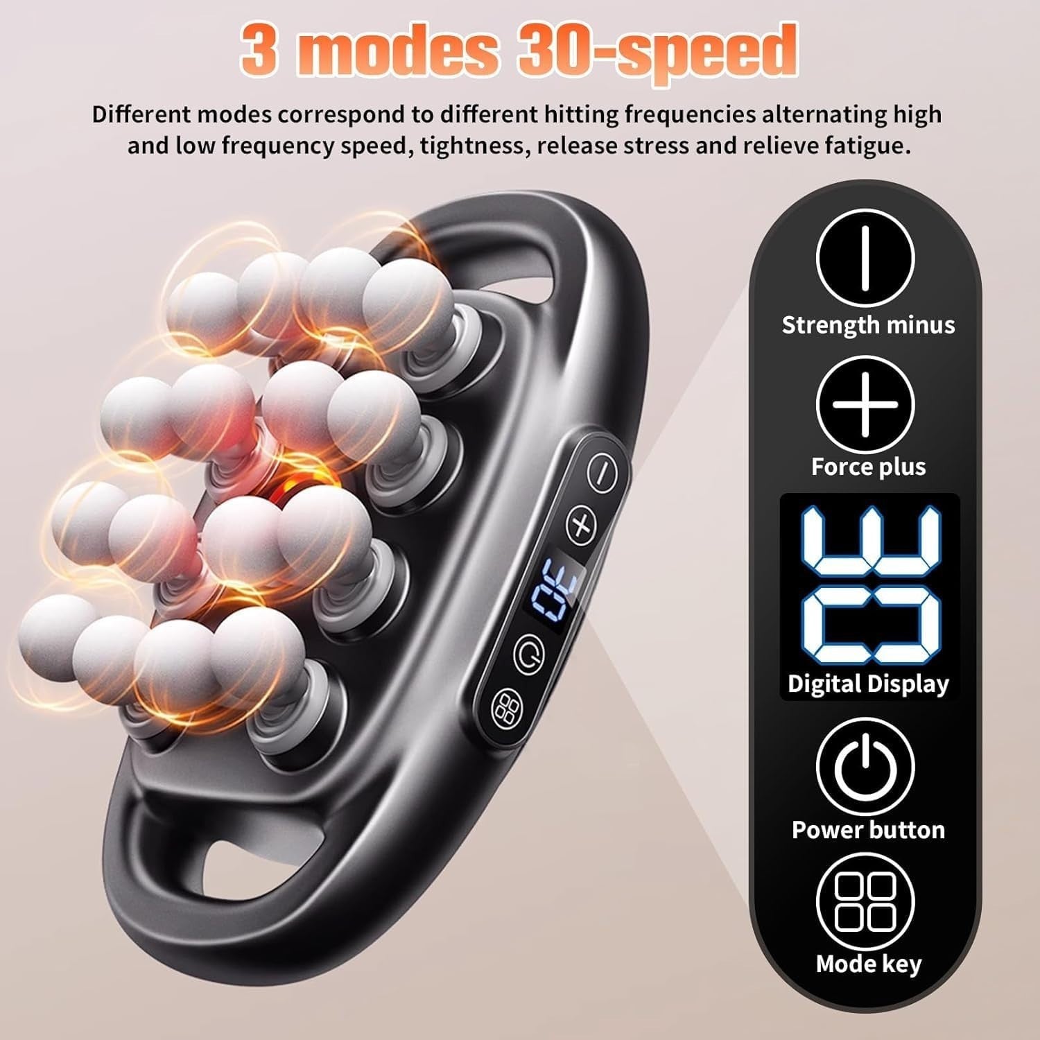 16 Head Deep Tissue Massage Gun Full Body Muscle Relief 30 Speeds LCD Quiet