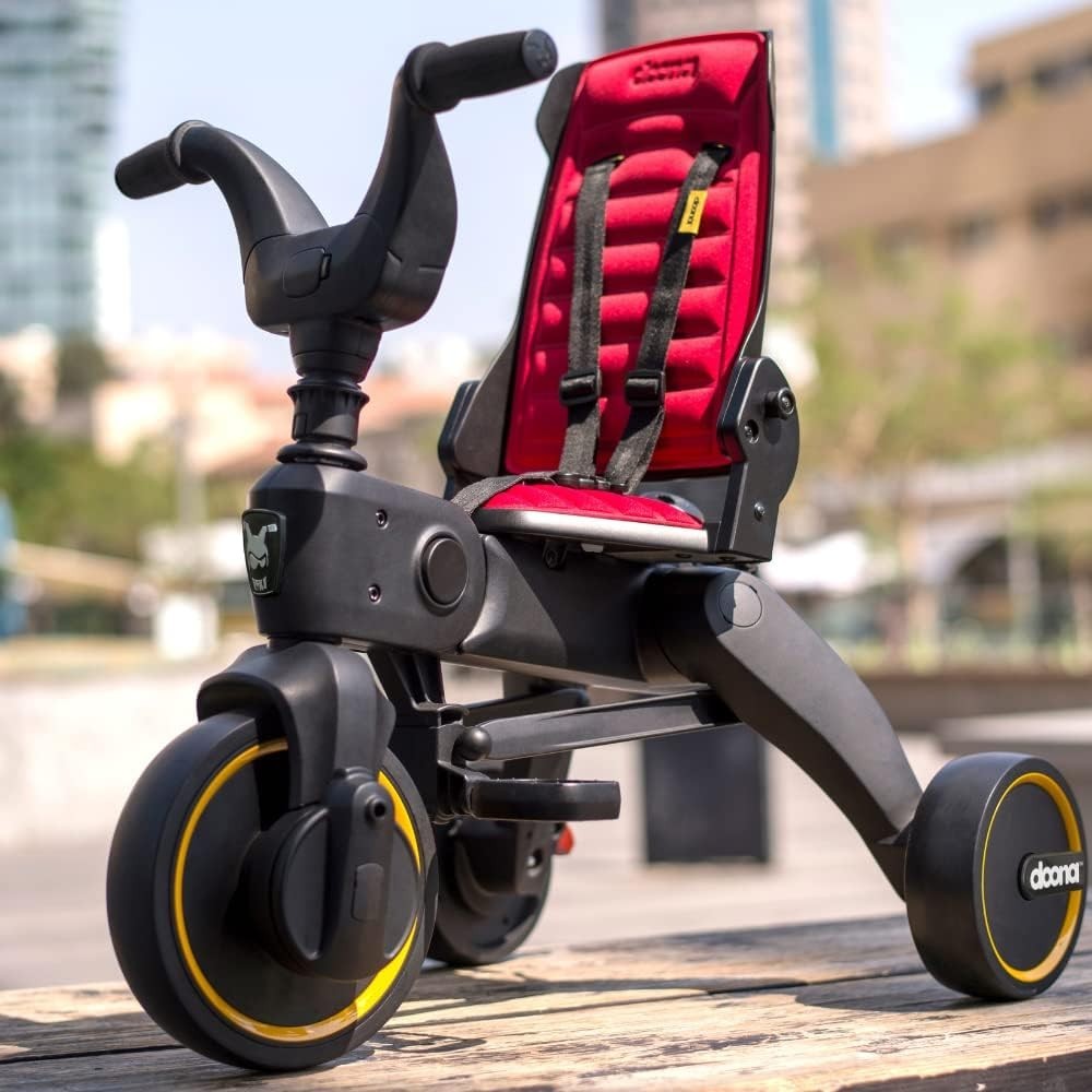 Premium Foldable Toddler Trike 4 in 1 Parent Handle Bike Red 10M-3Y