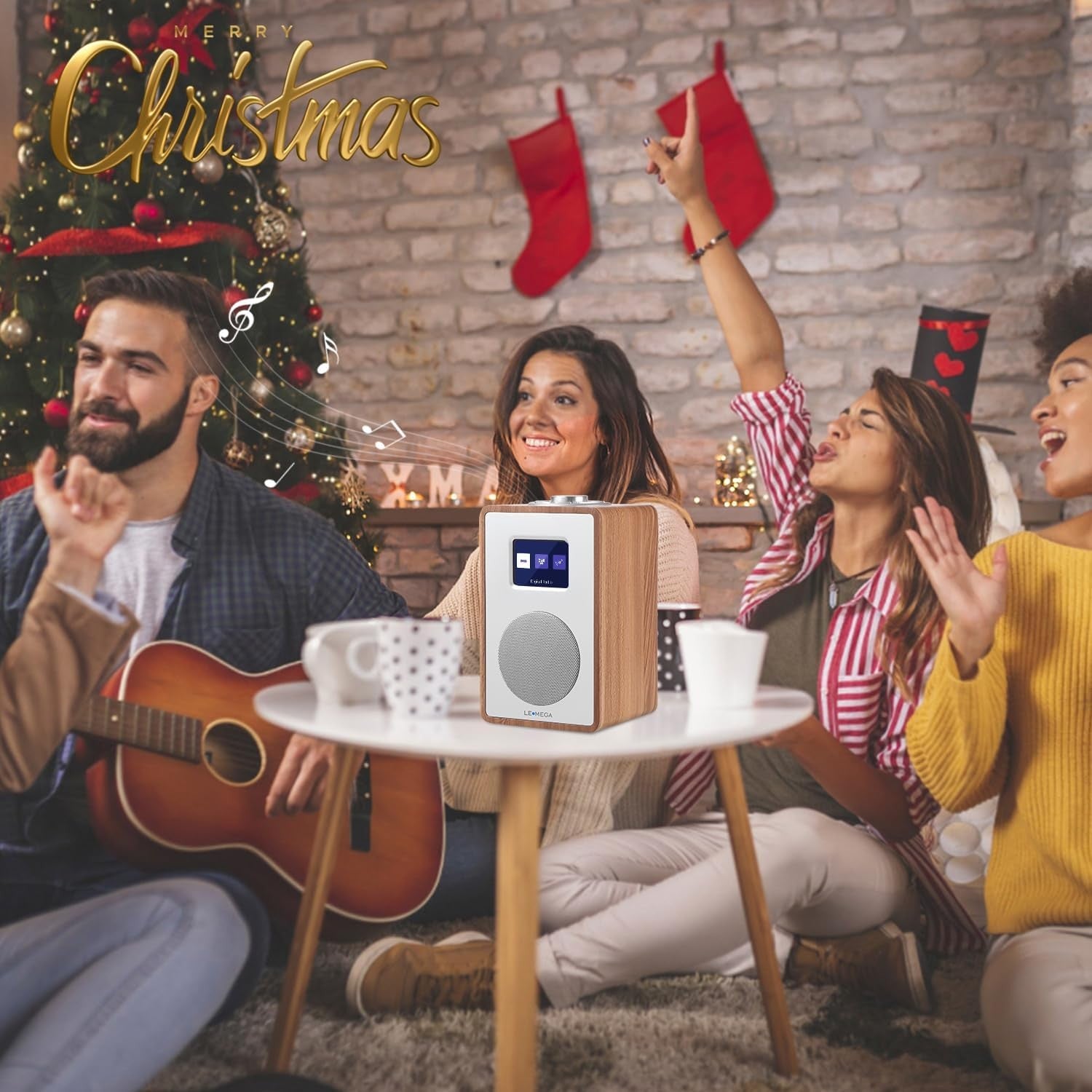 DAB DAB+ FM Digital Radio Bluetooth Dual Alarm Wooden Effect Display