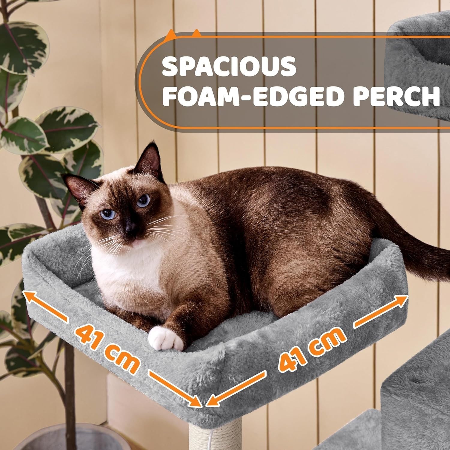 Large Cat Tree Tower 150cm Scratching Condo Hammock Climbing Centre