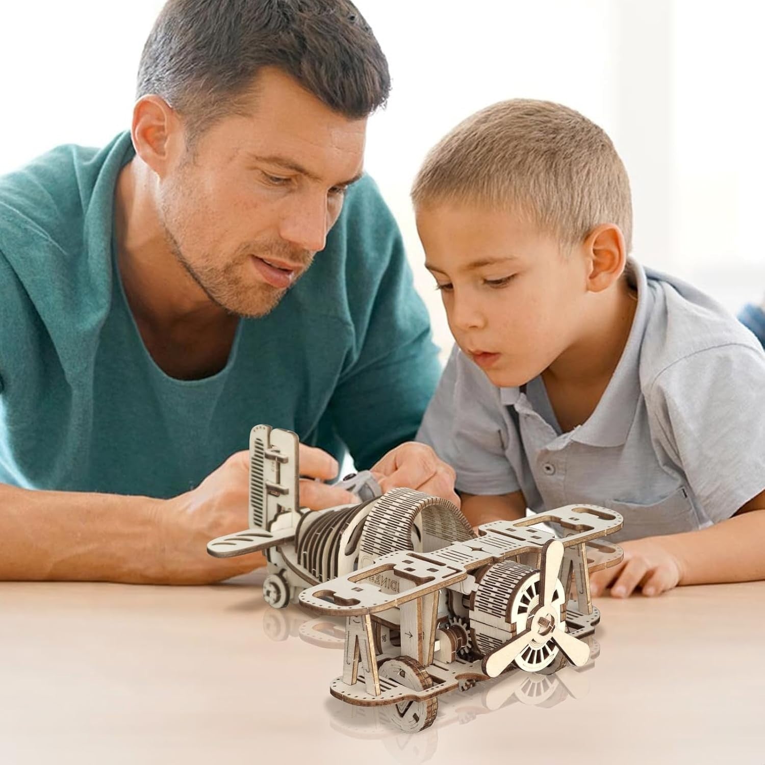 3D Wooden Fighter Plane Puzzle DIY Model Kit for Adults, Easy Build, Gift