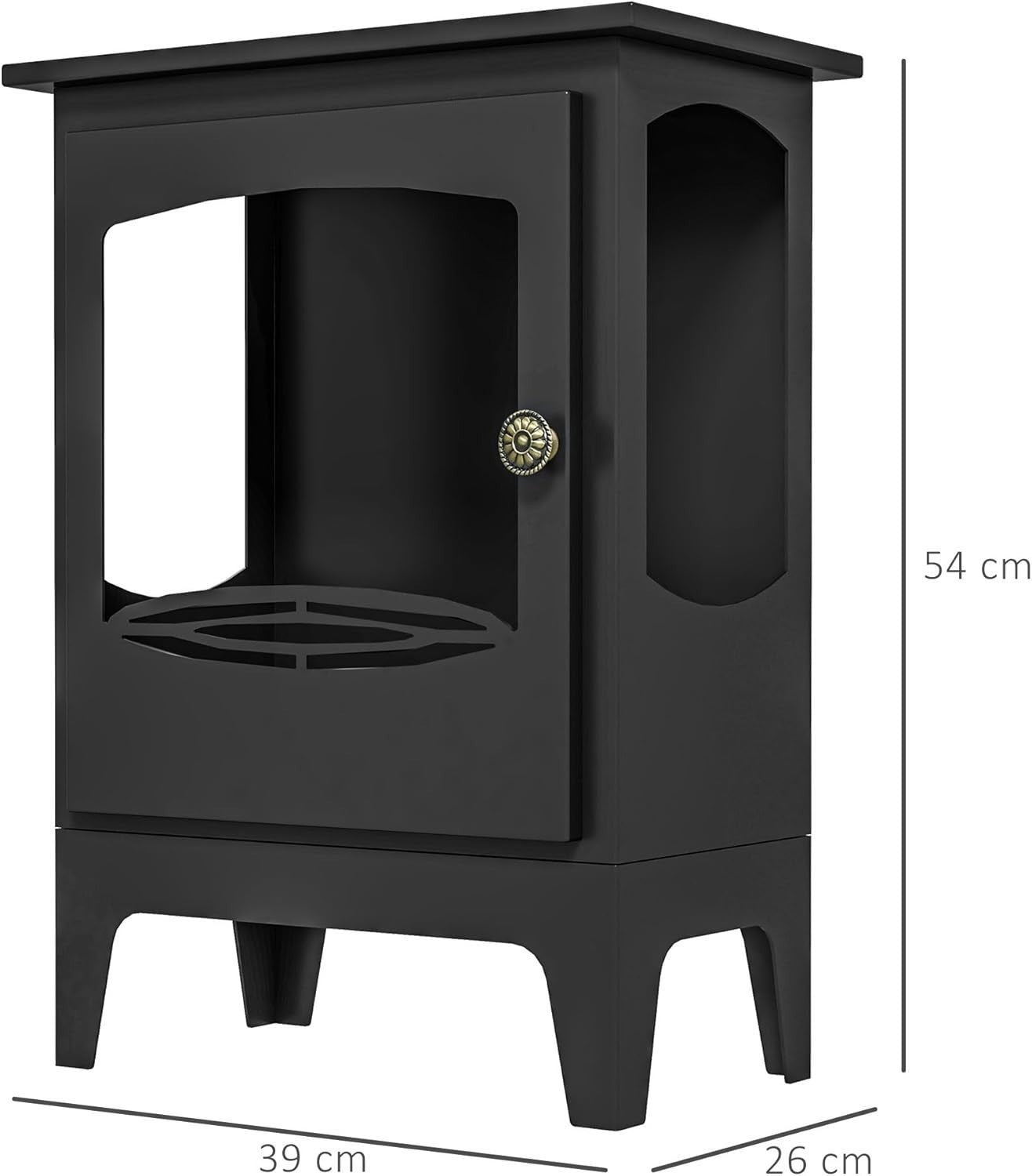 Freestanding Ethanol Fireplace Indoor Burner 1.2L Tank 3Hrs Flame Heater
