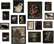 Dark Academia Wall Art Set 16PCS Gothic Gallery Prints Aesthetic Decor