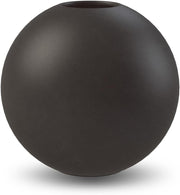 Black Ceramic Ball Vase 20cm Modern Round Minimal Table Home Decor
