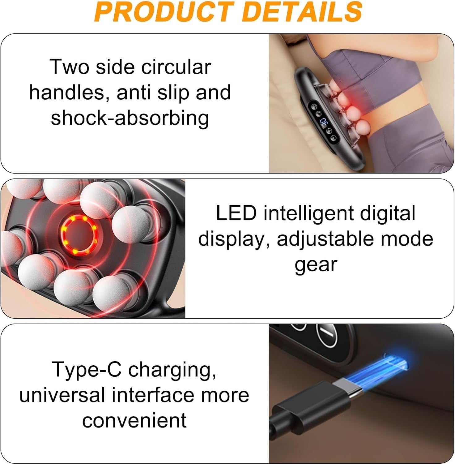 16 Head Deep Tissue Massage Gun Powerful Muscle Pain Relief Full Body