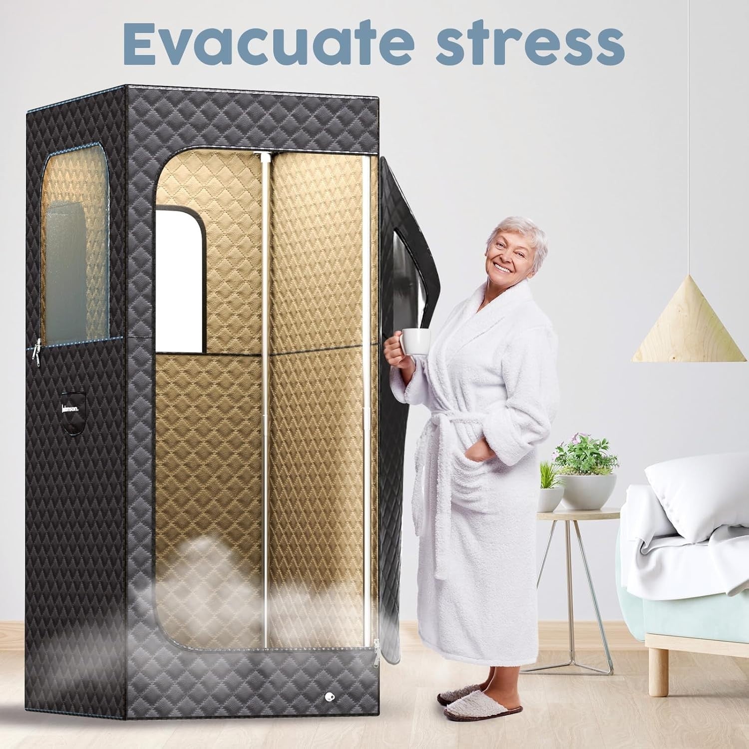 Full Size Portable Steam Sauna Home Spa Tent 2.6L 1000W Fast Heat Detox Chair