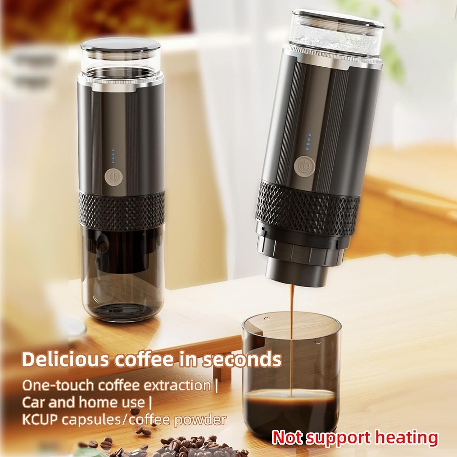 Portable Electric Espresso Maker 3-in-1 Hot Cold Brew Rechargeable