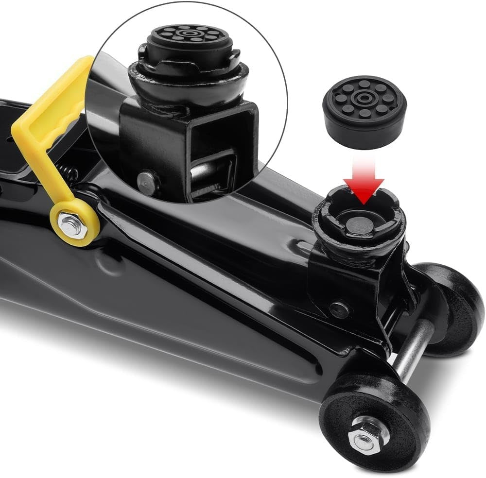 2 Ton Hydraulic Trolley Jack 135–330mm w/ Case Rubber Pad Heavy Duty Black
