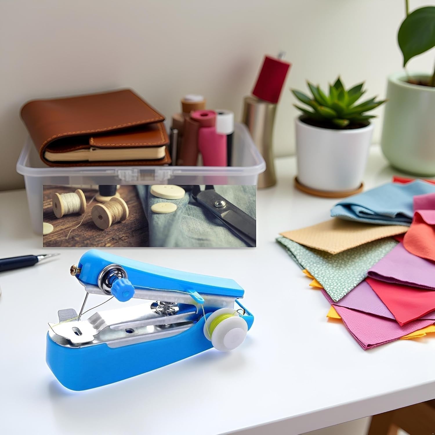 Handheld Sewing Machine Mini Portable Manual Stitcher DIY Repairs