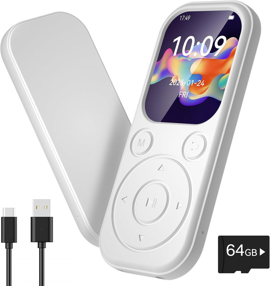 64GB Bluetooth MP3 Player White 2.01" HD Screen FM