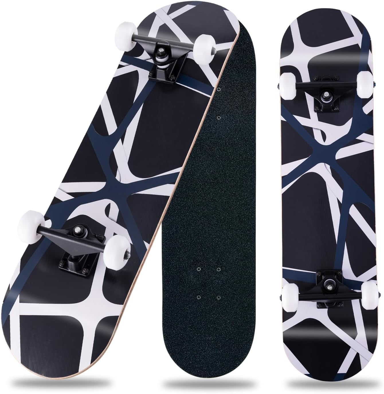 31x8 Complete Maple Skateboard Double Kick Cruiser Beginner Teens Adult