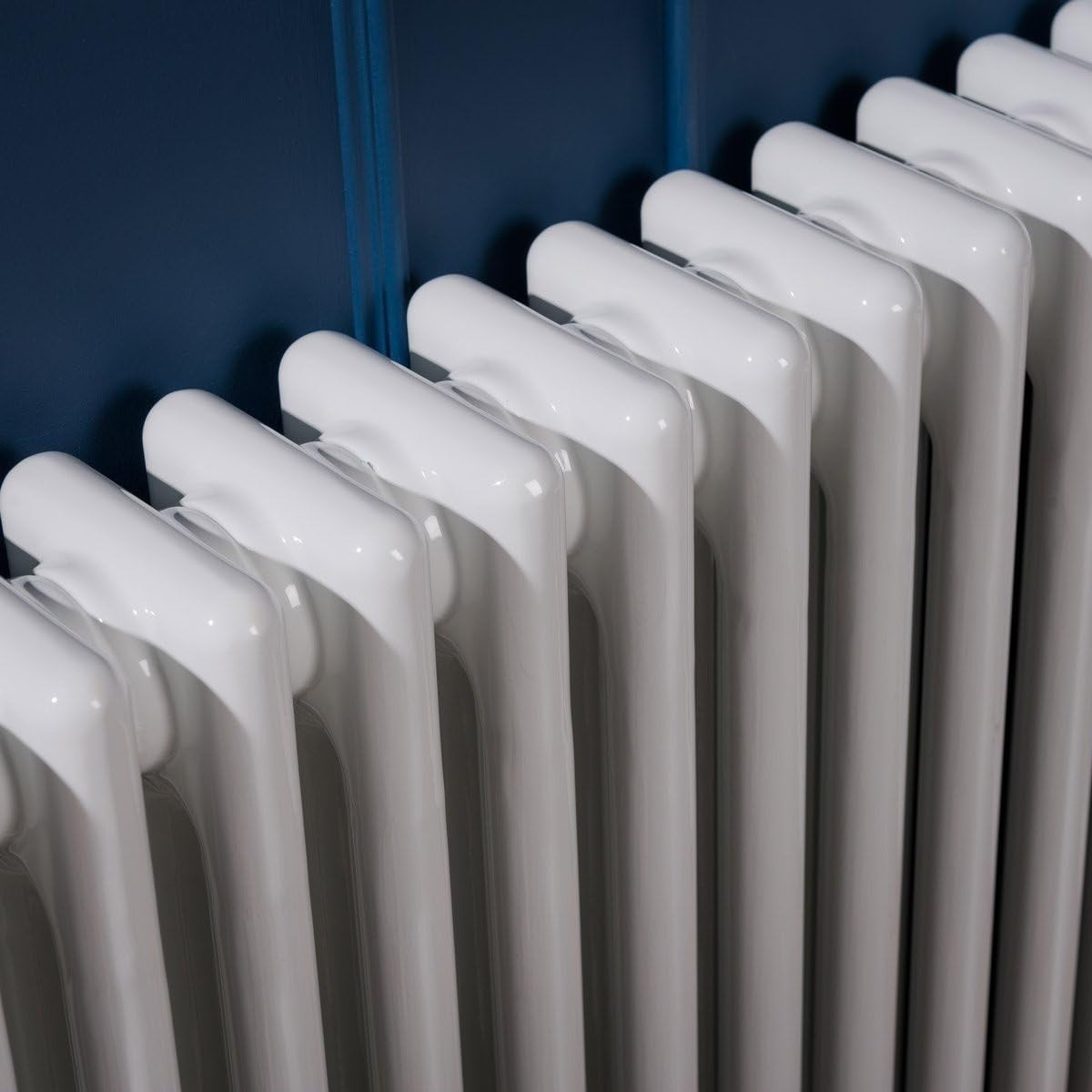 Triple Column Horizontal Radiator 600x830mm White Cast Iron Style