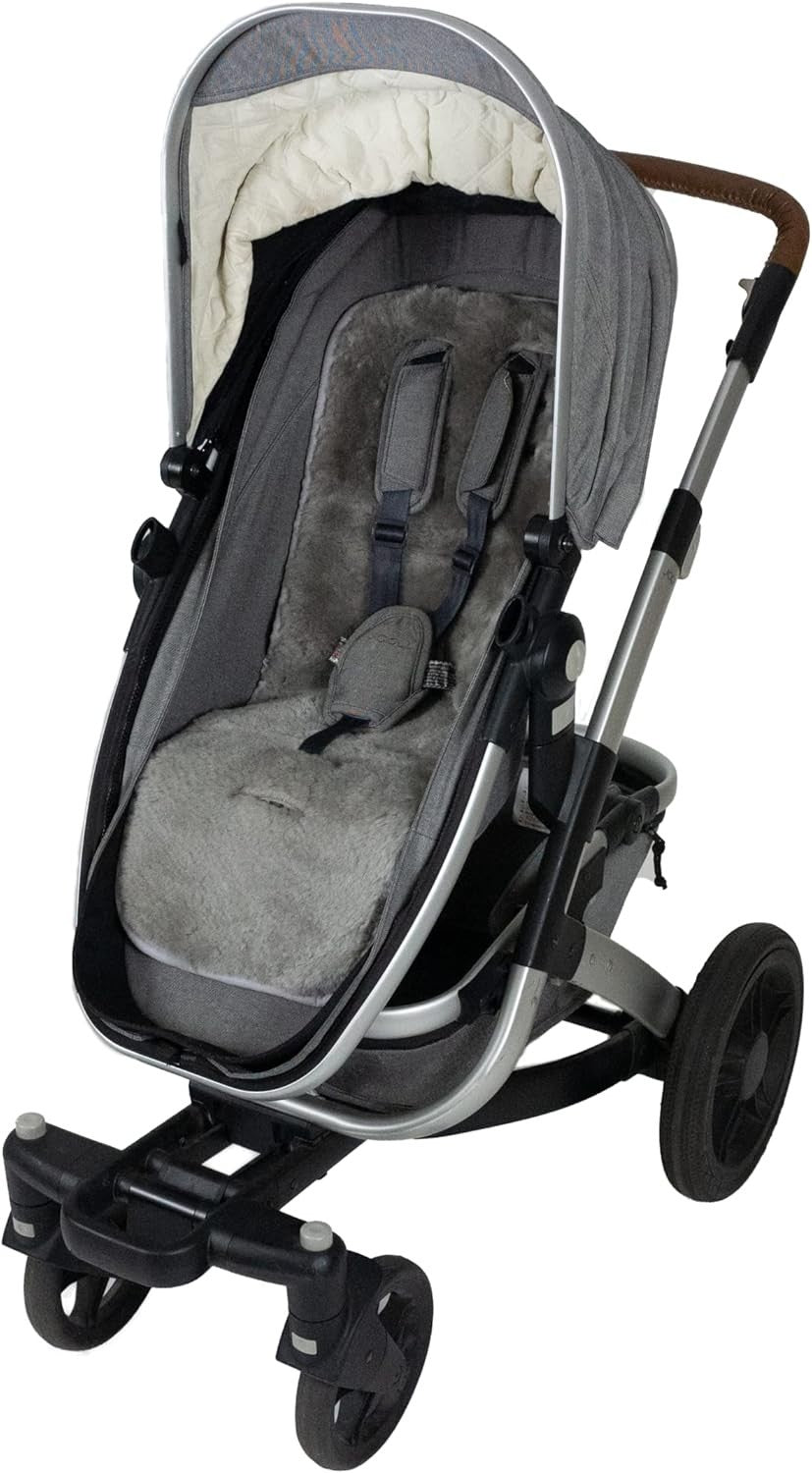 Merino Wool Pram Liner Baby Stroller Seat Insert Universal Fit Grey