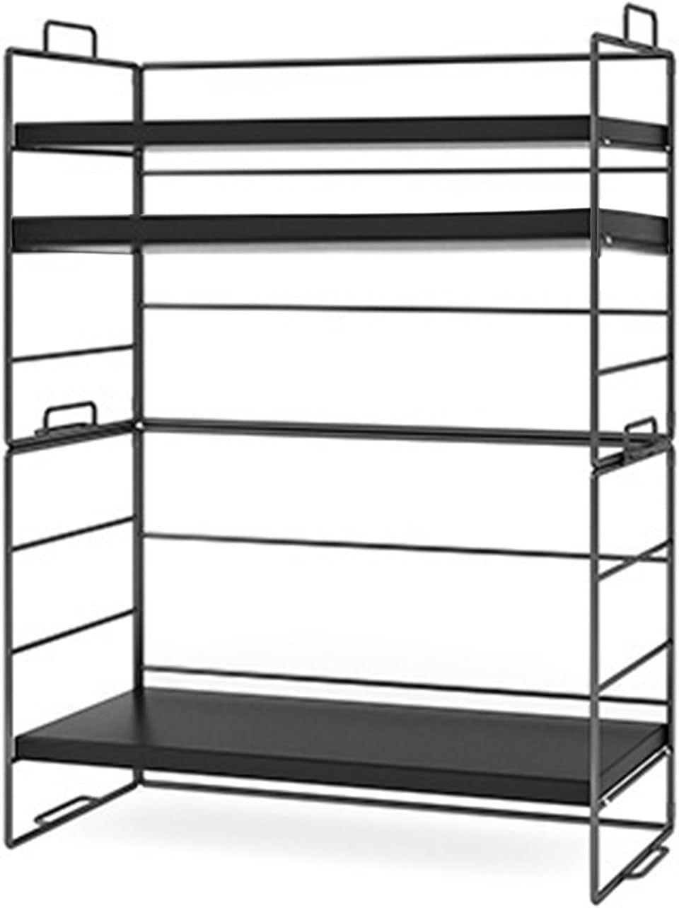 Desk Shelf Organiser Metal Storage Rack Tiered Bookshelf Display Stand