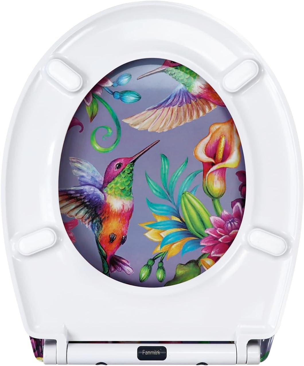 Colorful Toilet Seat Soft Close Duroplast Quick Release Top Fix 45x37cm