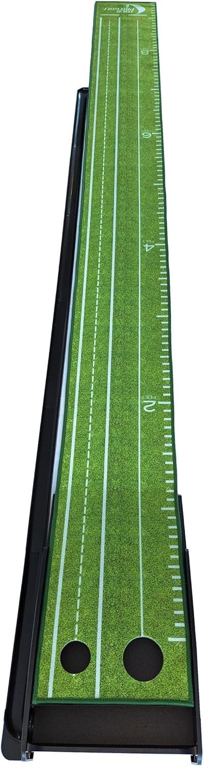 Professional Golf Putting Mat Training Aid 2 Holes Ball Return Indoor Practice