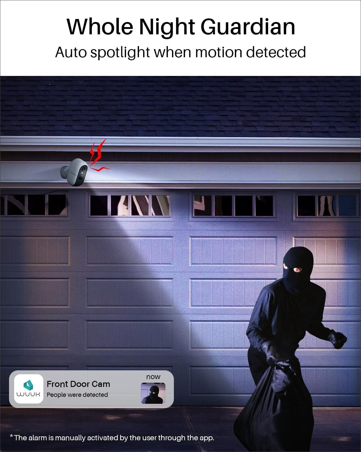 2K Solar Security Camera Add-On Wireless Outdoor Night Vision Alexa